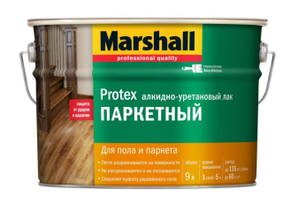 Лак Marshall Protex алкидно-уретановый паркетный матовый ( 9л)